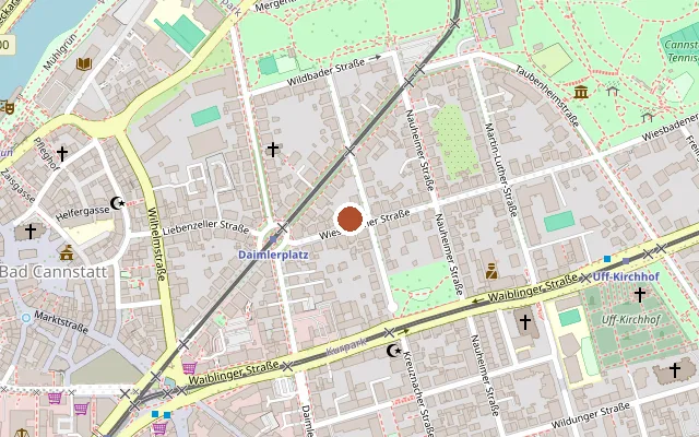 Map showing where Tanzschule Sascha Wolf is