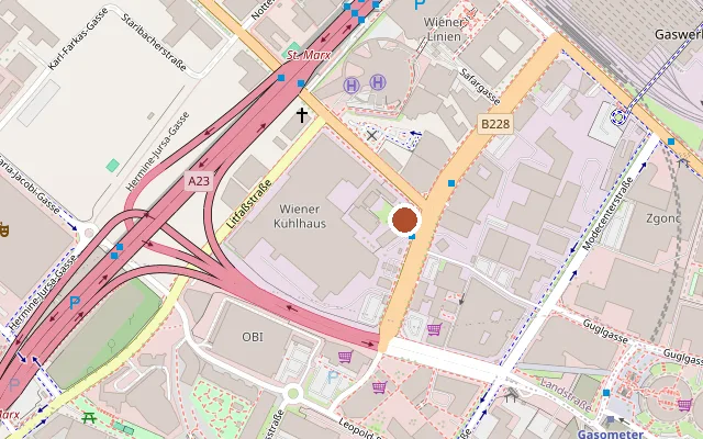 Map showing where The CIRCUS @ Arena is