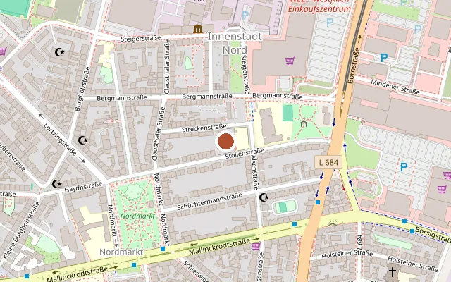Map showing where Theater 36 is
