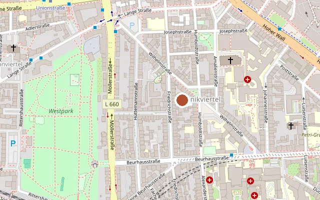 Map showing where Theater Fletch Bizzel is