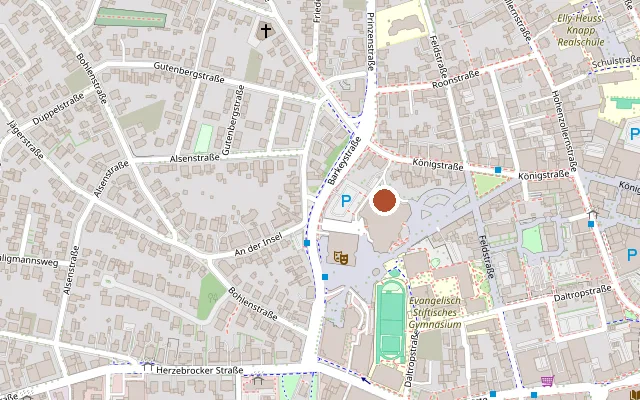 Map showing where Theater Gütersloh is
