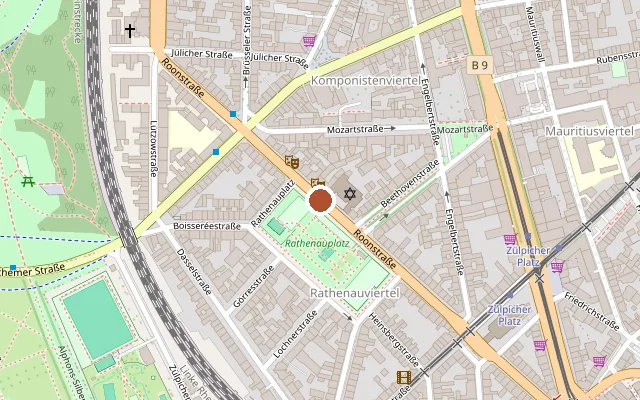 Map showing where Theater im Hof is