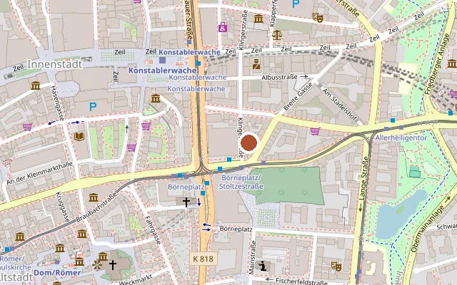 Map showing where Transmain is