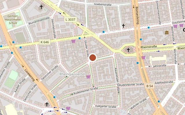 Map showing where Warmes Wiesbaden is