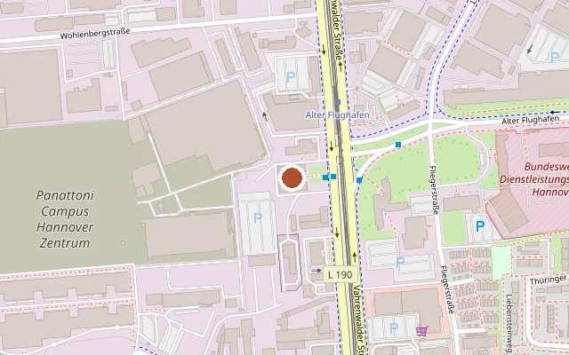 Map showing where Wasserturm is