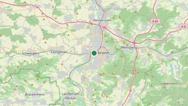 Map showing the location of Heilbronn