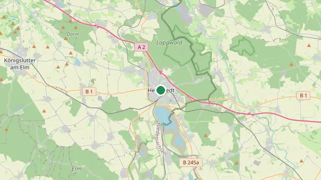 Map showing the location of Helmstedt