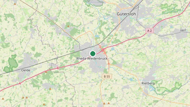 Map showing the location of Rheda-Wiedenbrück