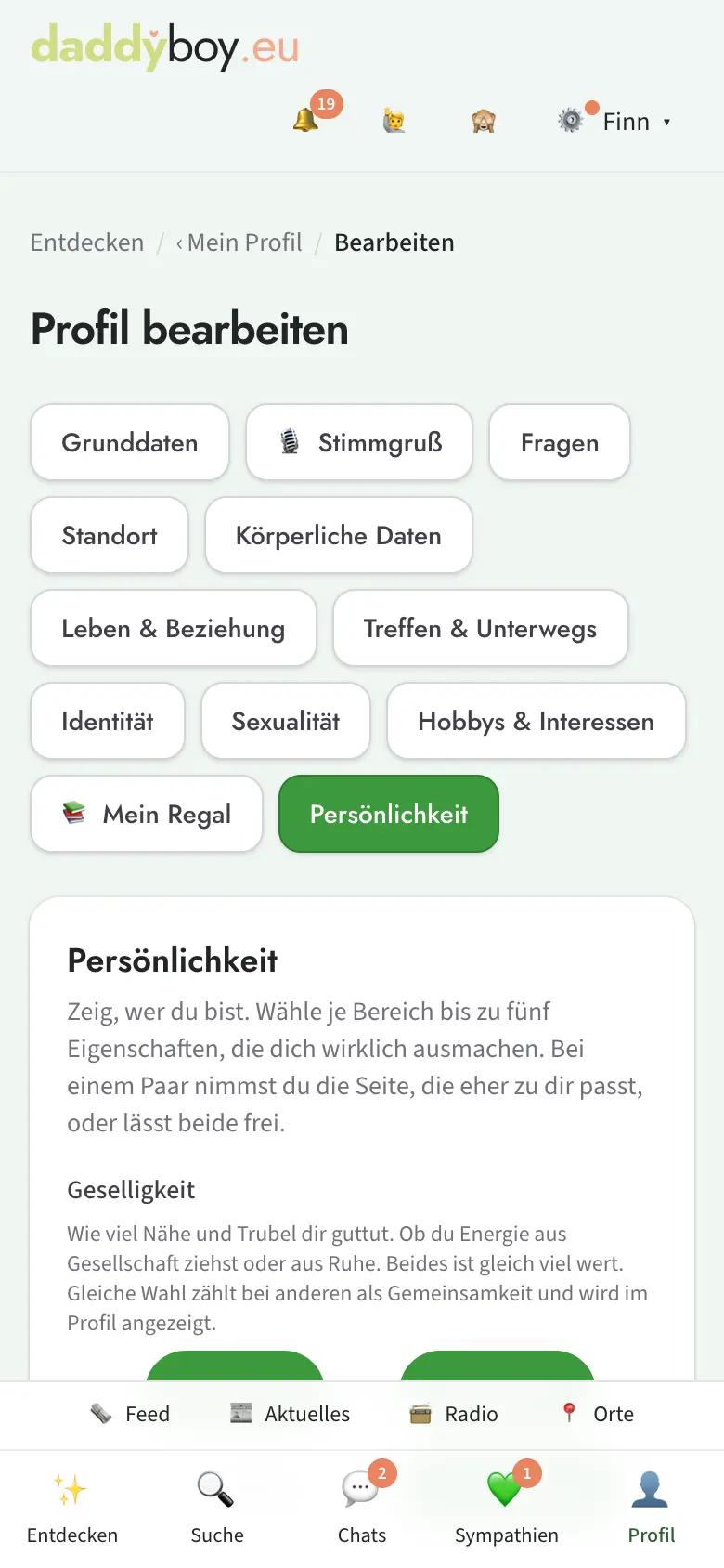Reiter Persönlichkeit mit Gegensatzpaaren