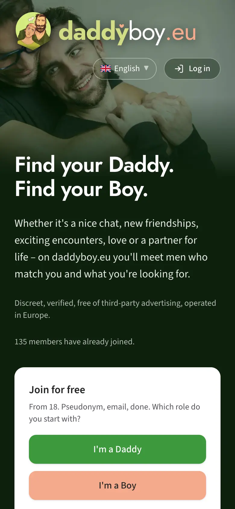 Start page before logging in