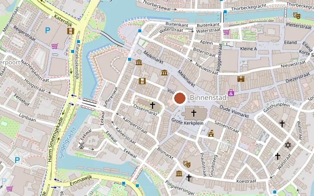 Kaart met de ligging van Café De Regenboog