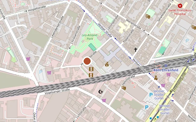 Kaart met de ligging van Cinenova