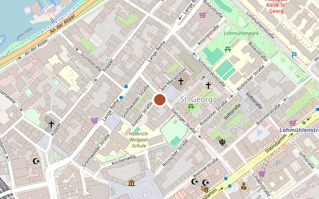 Kaart met de ligging van CONTACT-Bar Dein schwules Wohnzimmer