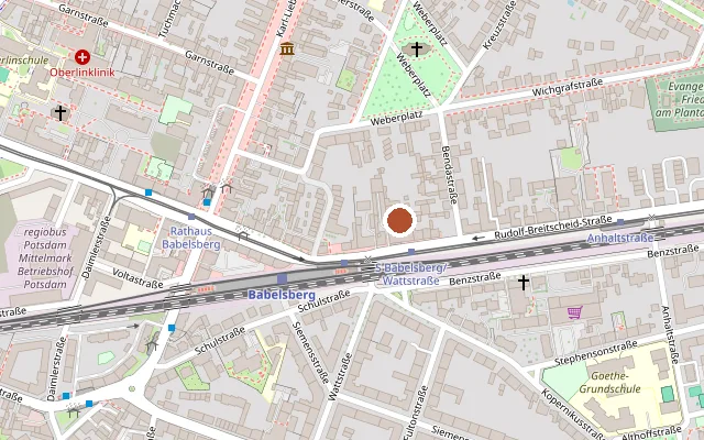 Kaart met de ligging van Thalia