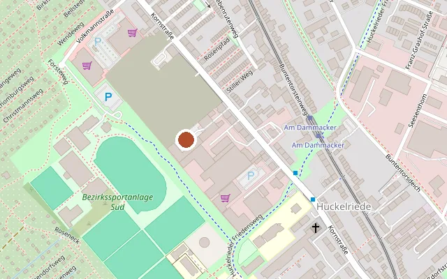 Kaart met de ligging van Zone 283