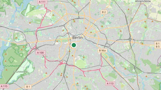 Kaart met de ligging van Berlijn