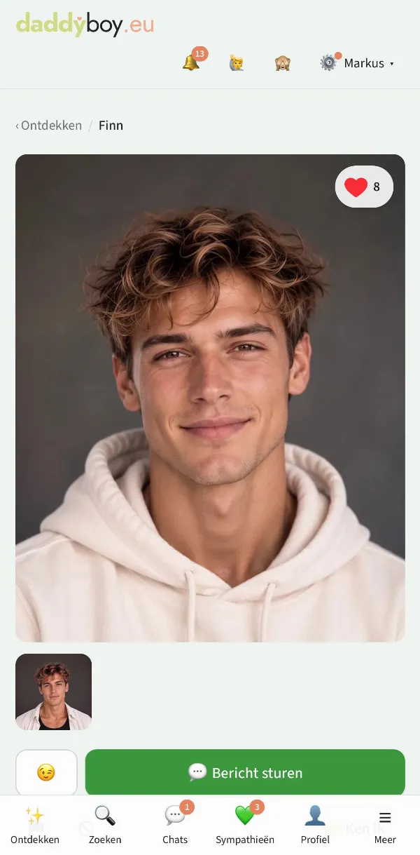 Profiel van een boy