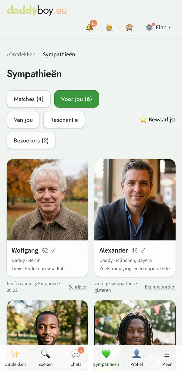 Sympathieën en knipoogjes